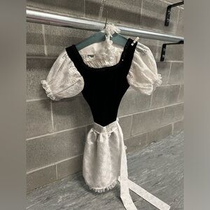 Medium adult ballet/theater costume multi use of waitress style-flower themed